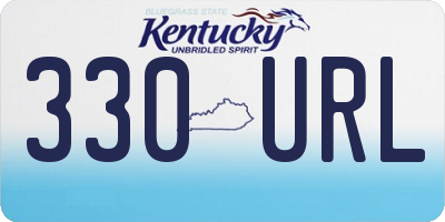 KY license plate 330URL