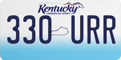 KY license plate 330URR