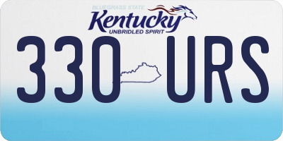 KY license plate 330URS