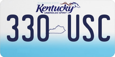 KY license plate 330USC