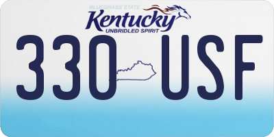 KY license plate 330USF