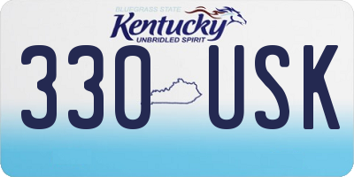 KY license plate 330USK