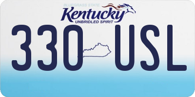 KY license plate 330USL