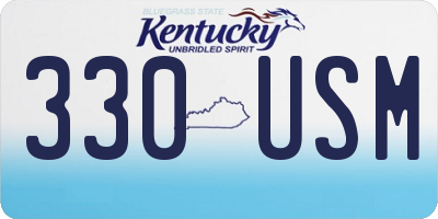 KY license plate 330USM
