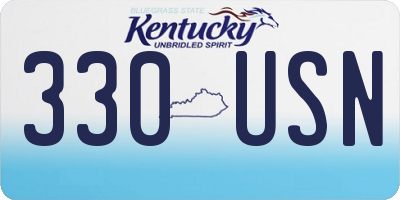 KY license plate 330USN