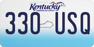 KY license plate 330USQ