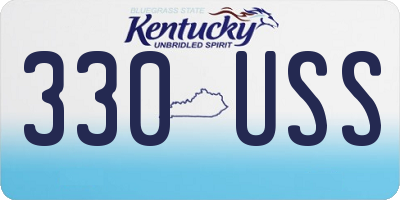 KY license plate 330USS
