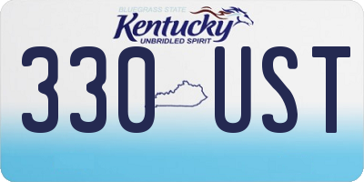 KY license plate 330UST