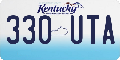 KY license plate 330UTA