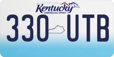KY license plate 330UTB