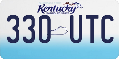 KY license plate 330UTC