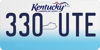 KY license plate 330UTE