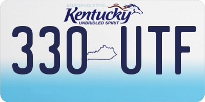KY license plate 330UTF