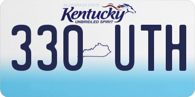 KY license plate 330UTH