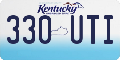 KY license plate 330UTI