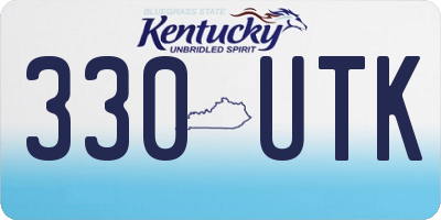 KY license plate 330UTK