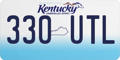KY license plate 330UTL