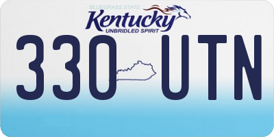 KY license plate 330UTN