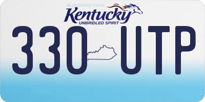 KY license plate 330UTP
