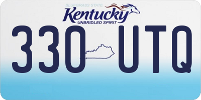 KY license plate 330UTQ
