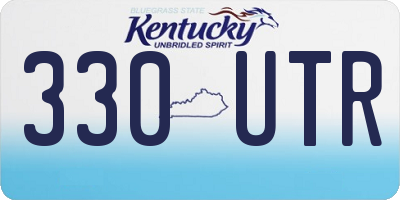 KY license plate 330UTR