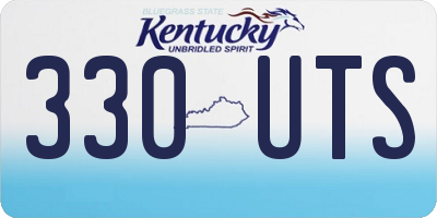 KY license plate 330UTS