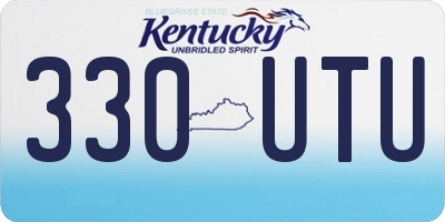 KY license plate 330UTU