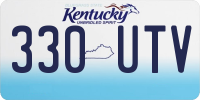KY license plate 330UTV