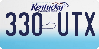 KY license plate 330UTX