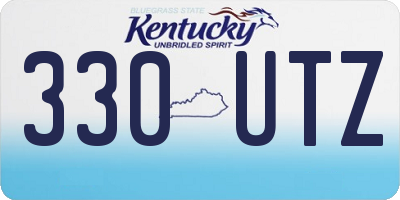 KY license plate 330UTZ