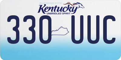 KY license plate 330UUC