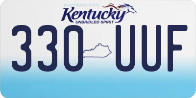 KY license plate 330UUF