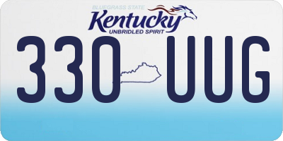 KY license plate 330UUG
