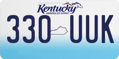 KY license plate 330UUK