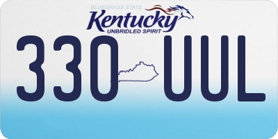 KY license plate 330UUL