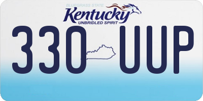 KY license plate 330UUP