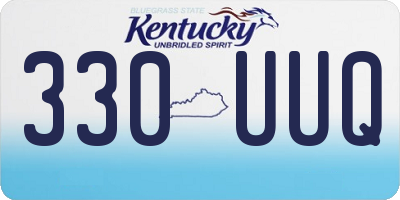 KY license plate 330UUQ