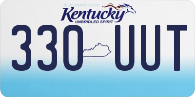 KY license plate 330UUT