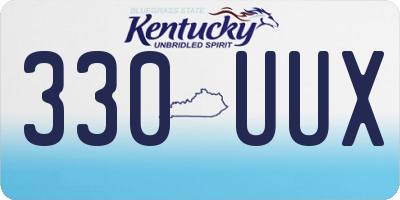 KY license plate 330UUX
