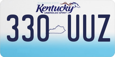 KY license plate 330UUZ