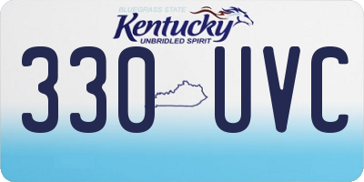 KY license plate 330UVC