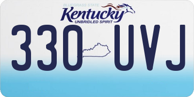 KY license plate 330UVJ