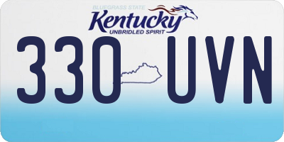 KY license plate 330UVN