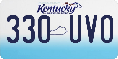 KY license plate 330UVO