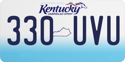KY license plate 330UVU