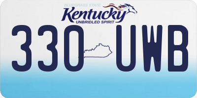 KY license plate 330UWB