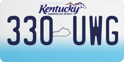KY license plate 330UWG