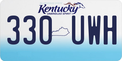 KY license plate 330UWH