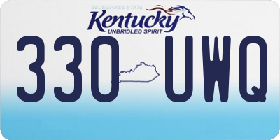 KY license plate 330UWQ