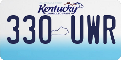 KY license plate 330UWR